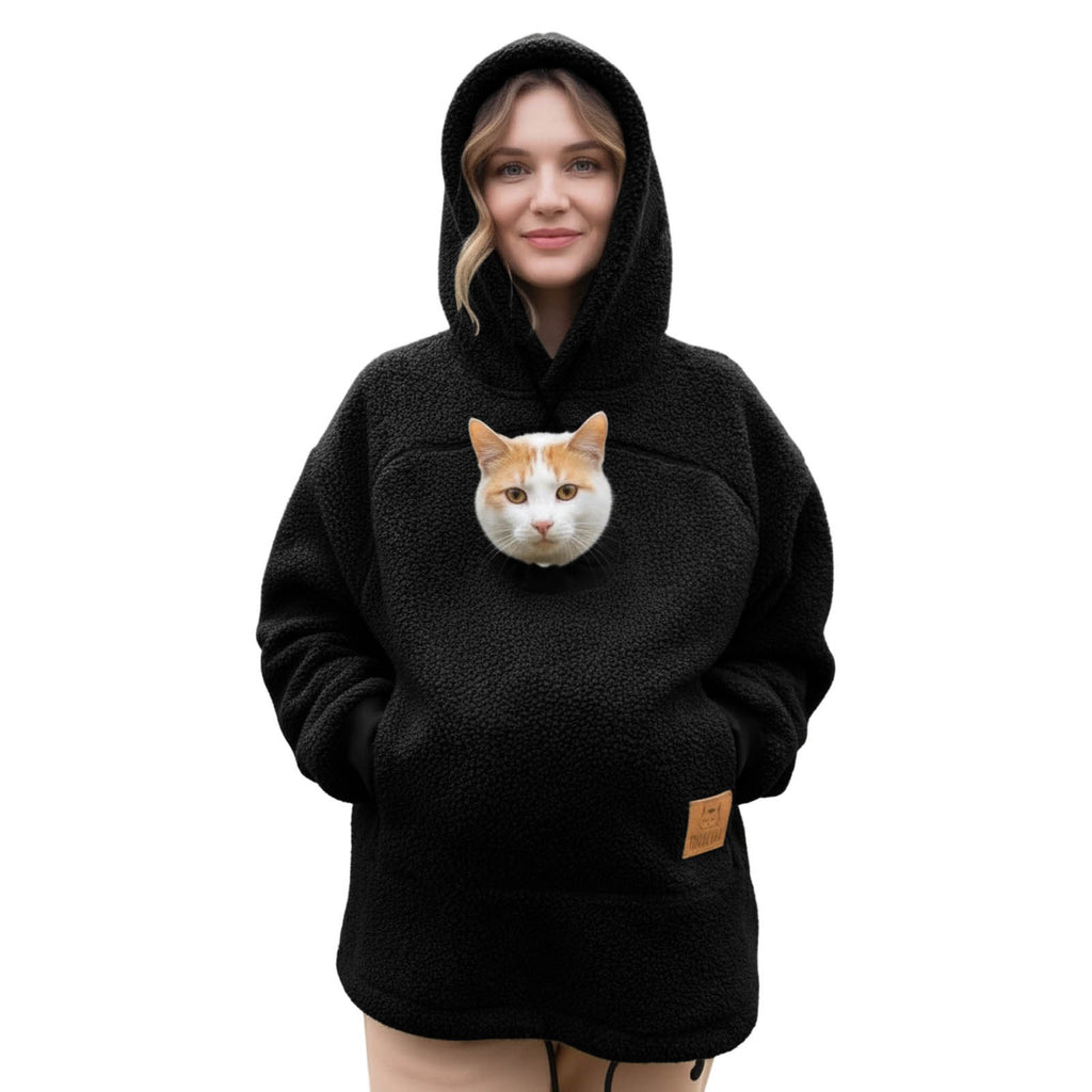 2025 European and American Cross-Border Fast Selling Amazon Cashmere Hooded Sweatshirt Hoodie Loose Casual Warm Sweatshirt