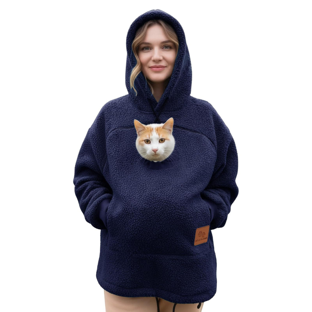 2025 European and American Cross-Border Fast Selling Amazon Cashmere Hooded Sweatshirt Hoodie Loose Casual Warm Sweatshirt