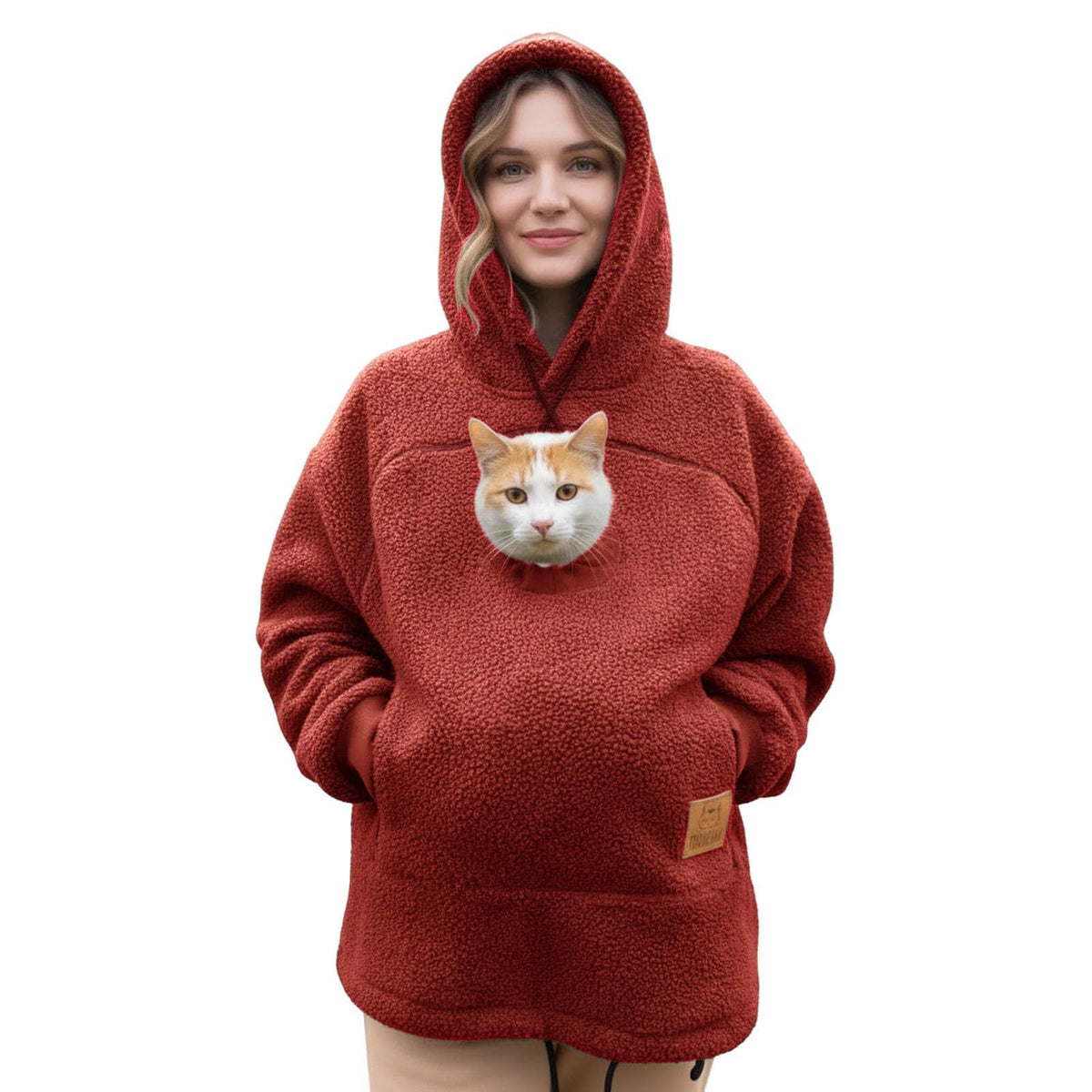 2025 European and American Cross-Border Fast Selling Amazon Cashmere Hooded Sweatshirt Hoodie Loose Casual Warm Sweatshirt