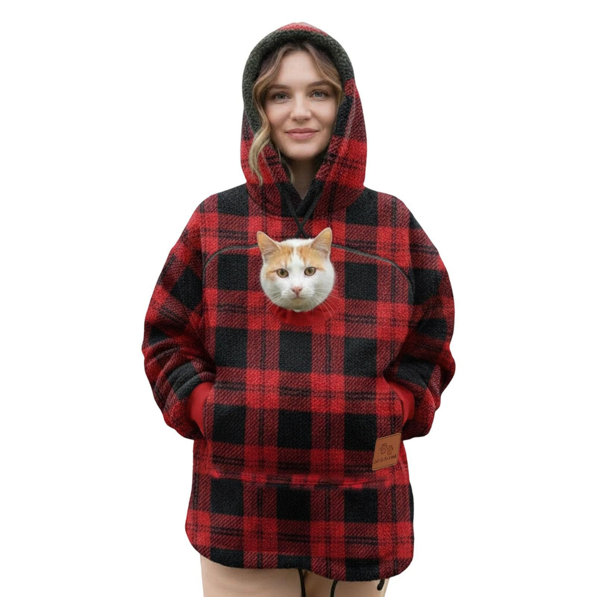 2025 European and American Cross-Border Fast Selling Amazon Cashmere Hooded Sweatshirt Hoodie Loose Casual Warm Sweatshirt