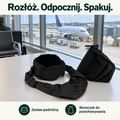 Rozłóż. Odpocznij. Spakuj. — czarny zestaw podróżny z woreczkiem